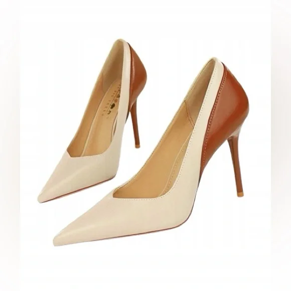 SHEIN Elegant Pointy Heels Women’s Pumps in Tan/Brown Sz 41 (US 10) NEW - Picture 3 of 14